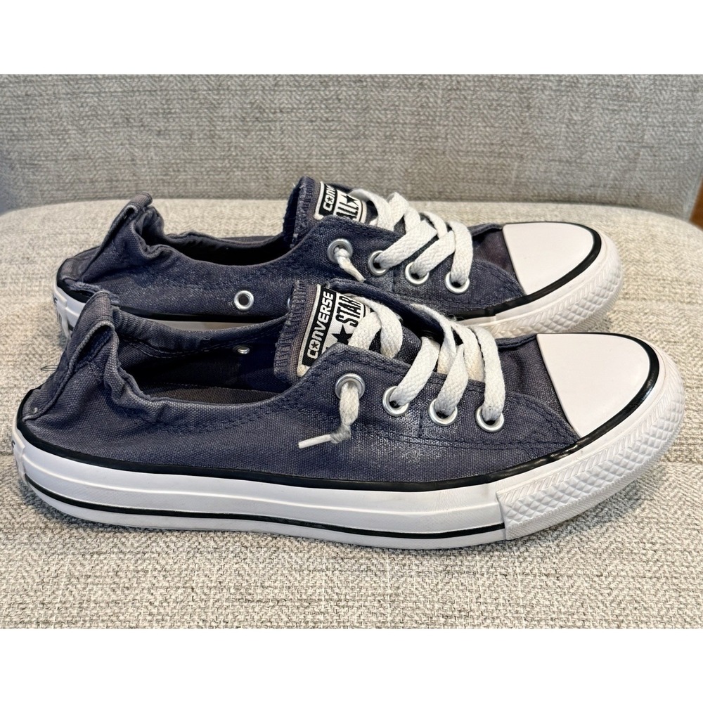 Chuck Taylor Converse All Star shoes Women's 7 Shoreline Slip Denim Navy Blue